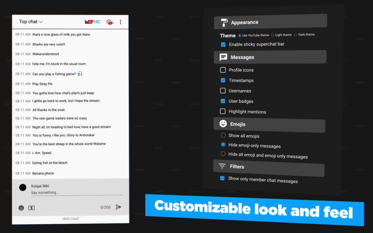 HyperChat customizable look and feel screenshot